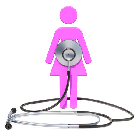 Women's Health concept. 3D rendering isolated on white backgroundの写真素材