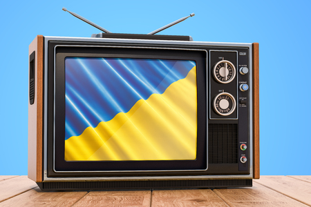 Ukrainian Television concept, 3D renderingの写真素材
