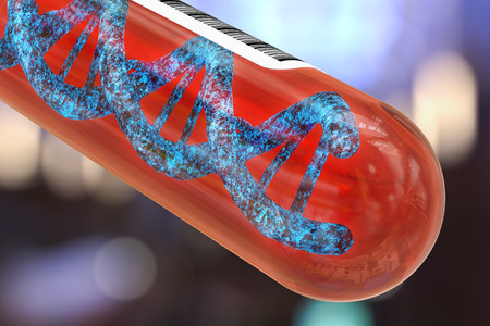 DNA research concept, 3D renderingの写真素材