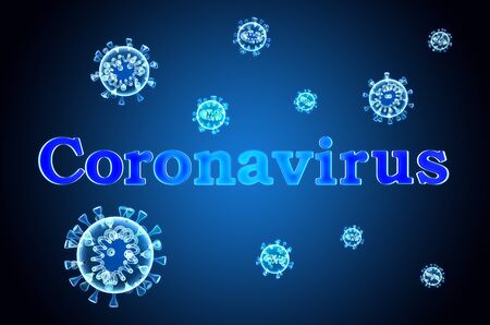 Coronavirus COVID-19 concept background. 3D renderingの写真素材