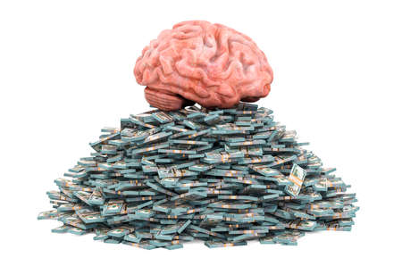 Vaccine shipping concept. Cargo container with vaccine hanging on the crane hook. 3D rendering isolated on white backgroundの写真素材