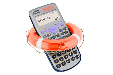 Repair and Service of scientific calculator, 3D rendering isolated on white background