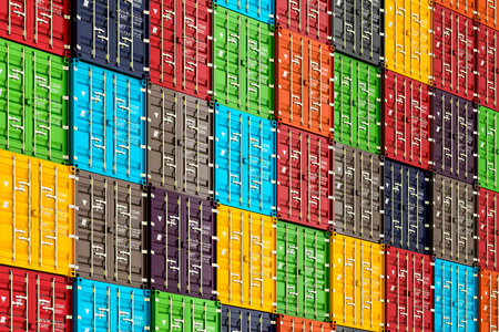 Cargo containers, background. 3D rendering