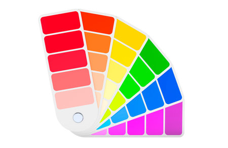 color palette guide, 3D rendering isolated on white backgroundの写真素材