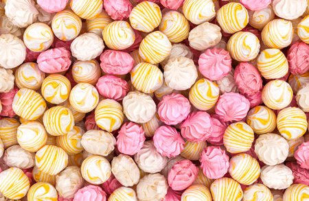 Zephyr, marshmallows background, wallpaper. 3D renderingの写真素材