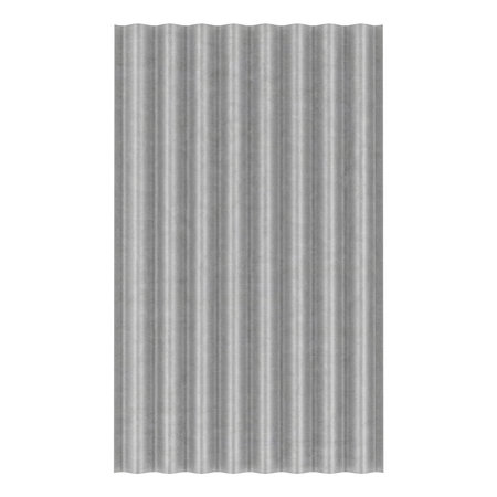 Fiber Cement Roof Sheet, Natural Grey. 3D rendering isolated on white backgroundの写真素材