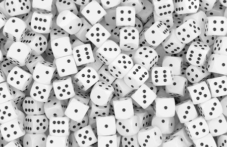 White piled with black dots, background. 3D rendering