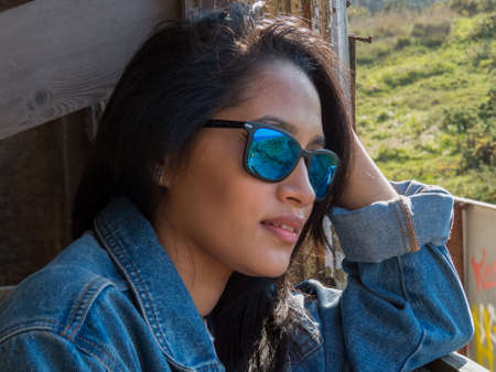 Adolescent pensiveの写真素材