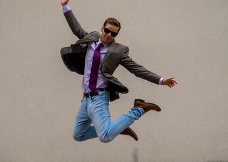 Man in urban costumeの写真素材