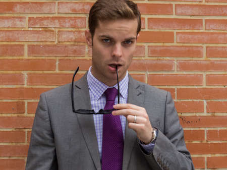 Man with suitの写真素材