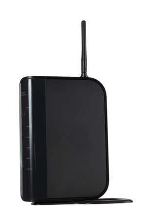 Wi-Fi modem for internet networks isolated on white backgroundの写真素材