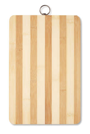 Kitchen cutting board isolated on white backgroundの写真素材