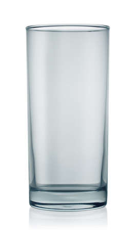 High round glass isolated on white の写真素材