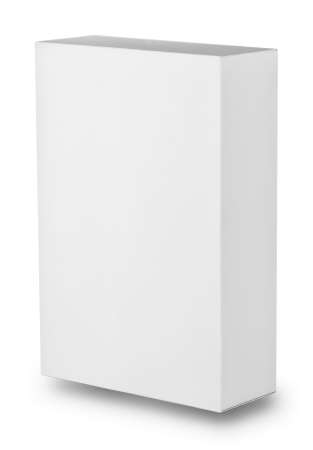 White box isolated on white background with clipping pathの写真素材