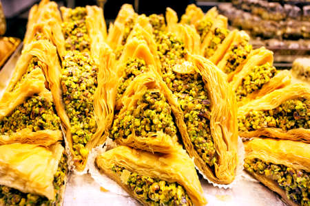 Turkish sweets in the shop window. Istanbul.の写真素材