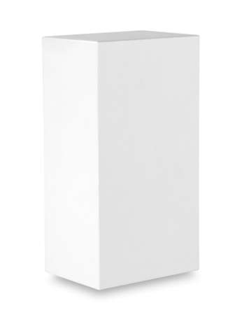 Expanded rib closed white box isolated on white backgroundの写真素材