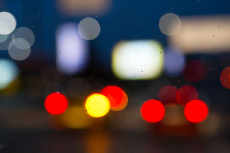 Background bokeh lit cityの写真素材
