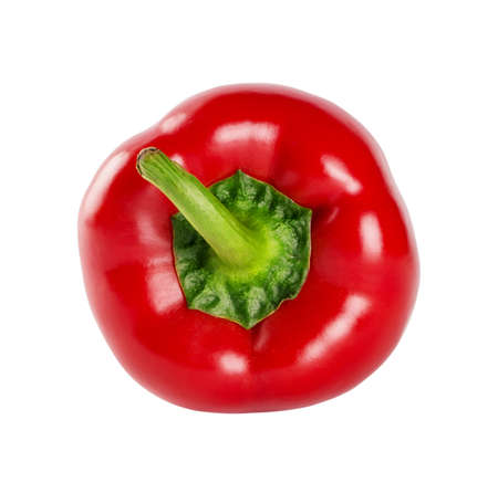 Red sweet pepper shot from aboveの写真素材