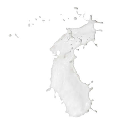 White milk splash with dropletsの写真素材