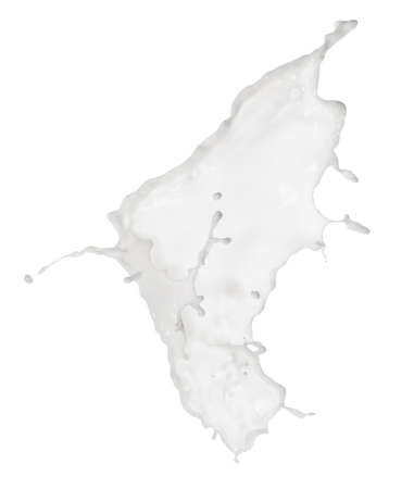 Liquid milk splash with dropletsの写真素材