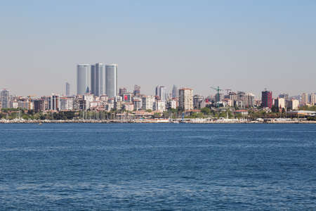 Istanbul Embankment with business centersの写真素材