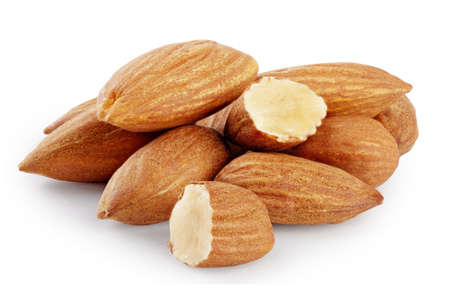 Pile of the almond nutsの写真素材