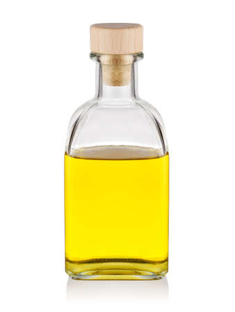 Bottle of yellow oilの写真素材