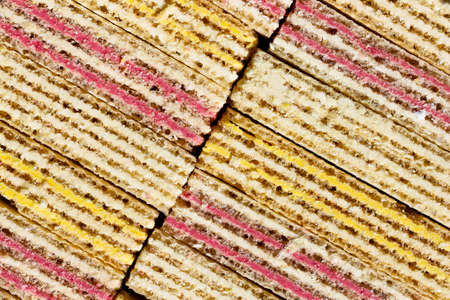 Wafers of three kinds in one box.の写真素材