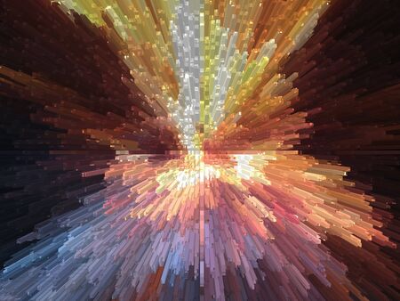 Multi-coloured explosion in spaceの写真素材
