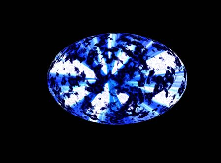 Blue ellipse on the black backgroundの写真素材