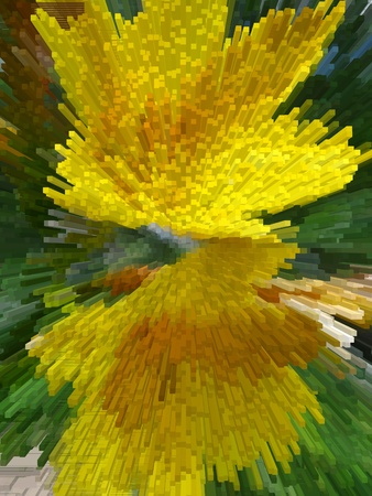 Unusual yellow and green background in the spaceの写真素材