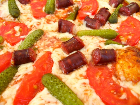The tasty appetizing pizzaの写真素材