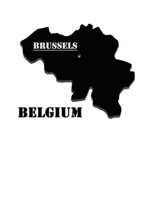 Map of Kingdom of Belgiumの写真素材