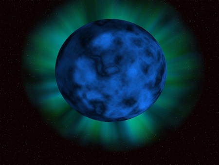 Explosion on the planet