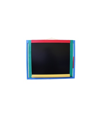 image of colored blackboard isolated on white backgroundの写真素材