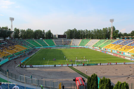 championship for football of Ukraine, match between Carpaty Lvov and Arsenal Kievのeditorial素材