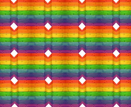 bright multicolored texture from wooden boards in multicolored patternの写真素材