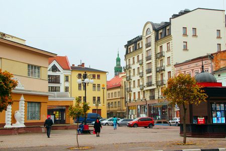 European town Ivano-Frankivsk Western Ukraine. Ivano-Frankivsk city views: the central part of the cityのeditorial素材