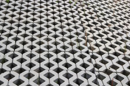 Concrete ornament. Pattern of tiles made of concrete. Industrial concept. Stone textureの写真素材