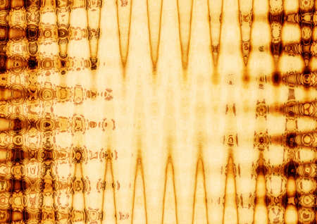 Yellow abstraction with dark gleams. Dark abstract background. Texture with light spots.