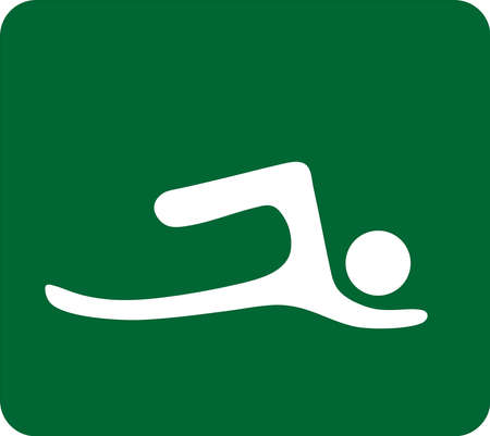 Sports illustration of swimming. Image of sport. Icon of sports. Kinds of sports. Sportive icons. Human silhouette in sportの写真素材