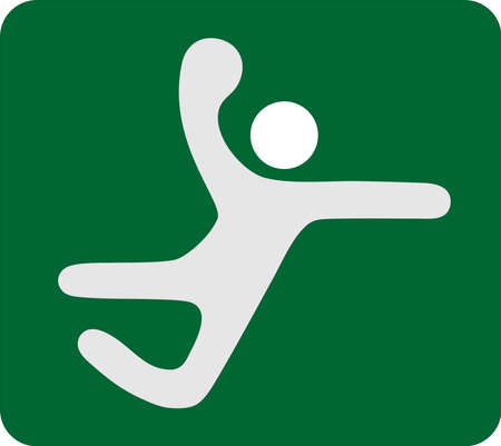 Sports illustration of handball. Image of sport handball. Icon of sport. Kinds of sports. Sportive icons. Human silhouette in sport. Team sport. Sign of voleyballの写真素材
