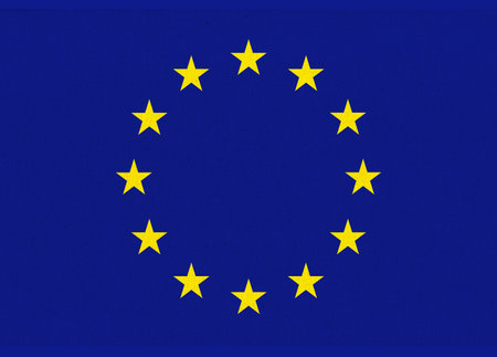 European union flag. EU flag. Yellow stars on blue background of European flag. European symbol....