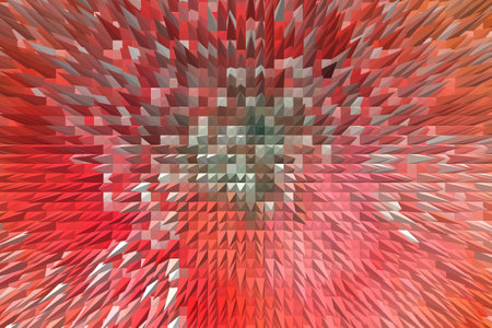 Red abstract background with sharp and transparent thorns. abstract texture. Patterned background