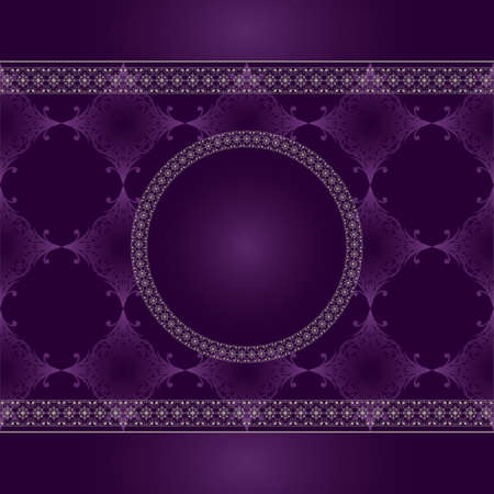 vector seamless vintage pattern with lacy frame for your textのイラスト素材