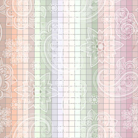 seamless  paisley tile patternのイラスト素材