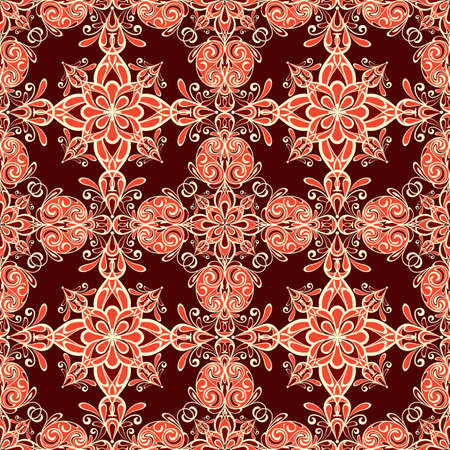 vector seamless vintage retro patternのイラスト素材