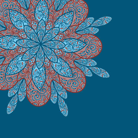 vector doodle flower background, place for your textのイラスト素材