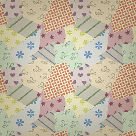 vector seamless retro patternのイラスト素材