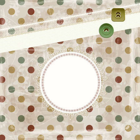 vector retro  background with frames for your text and buttons , old paper textureのイラスト素材